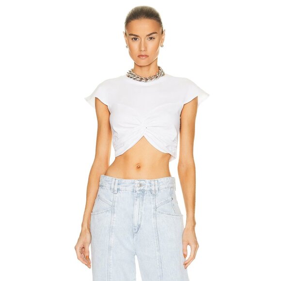 Isabel Marant Zineae Modern Tee in White - Picture 1 of 4
